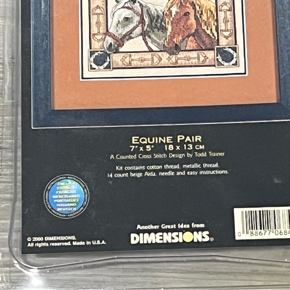 NWT Dimensions The Gold Collection Petites Equine Pair Counted Cross Stitch Kit - Picture 8 of 11